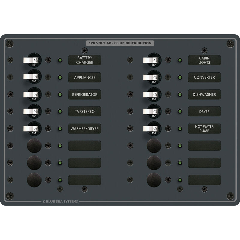 Blue Sea Systems AC 16-Position Panel image number 1