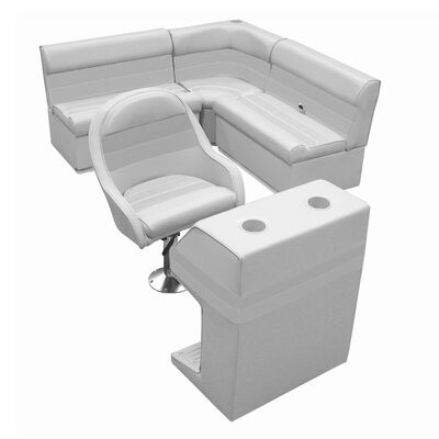 Deluxe Pontoon Furniture with Toe Kick Base - Group 2 Package, Gray