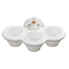 SeaSucker 3-Cup Holder, Vertical Mount, White