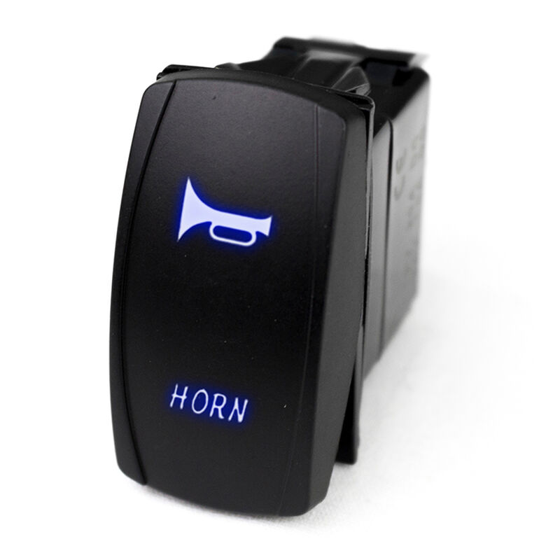 LED Rocker Switch w/ Blue LED Radiance (Horn) image number 1