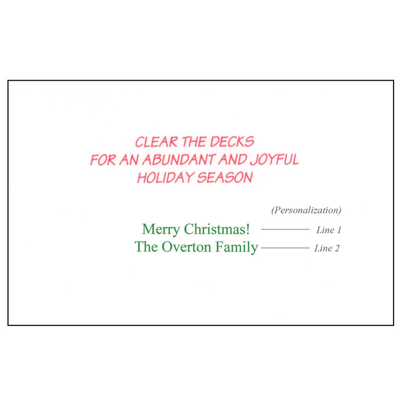 Kersten Brothers Personalized Rowing Santa Christmas Cards Overton's