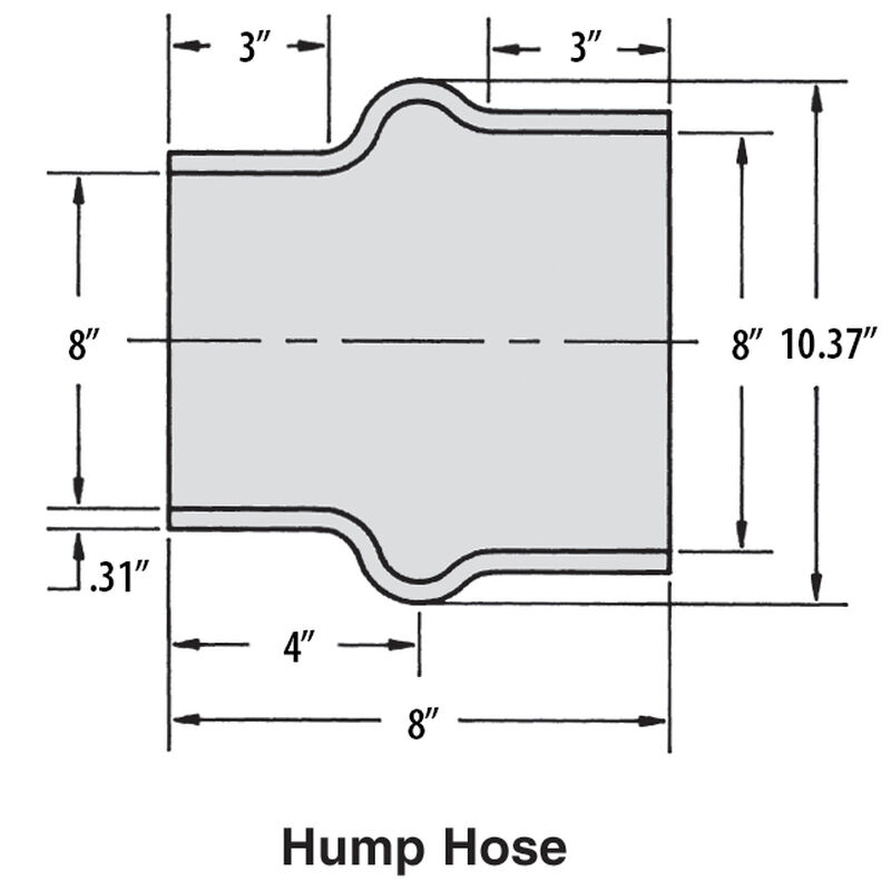 Shields 8" EPDM Hump Hose With Clamps image number 2