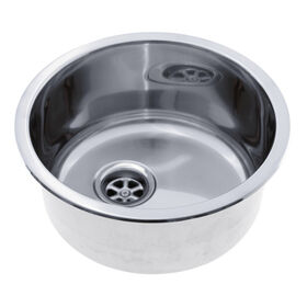 Ambassador Marine Stainless Steel Sink, 11.5" Cylinder, Ultra Mirror