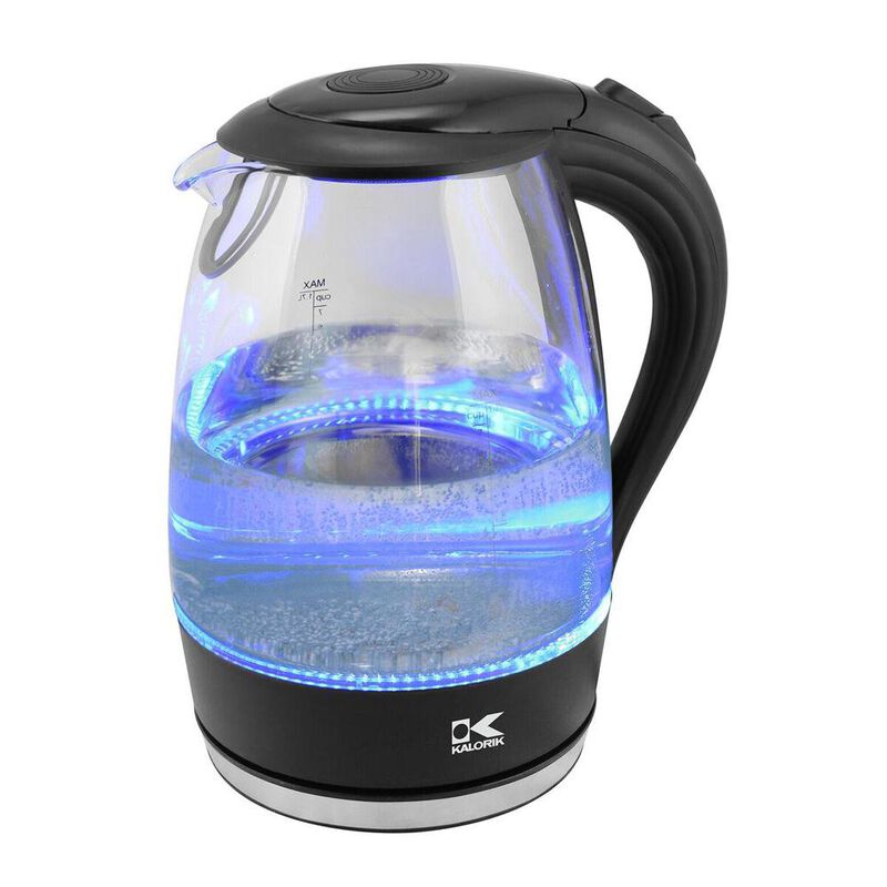 Kalorik Glass Water Kettle with Blue LED lights image number 1