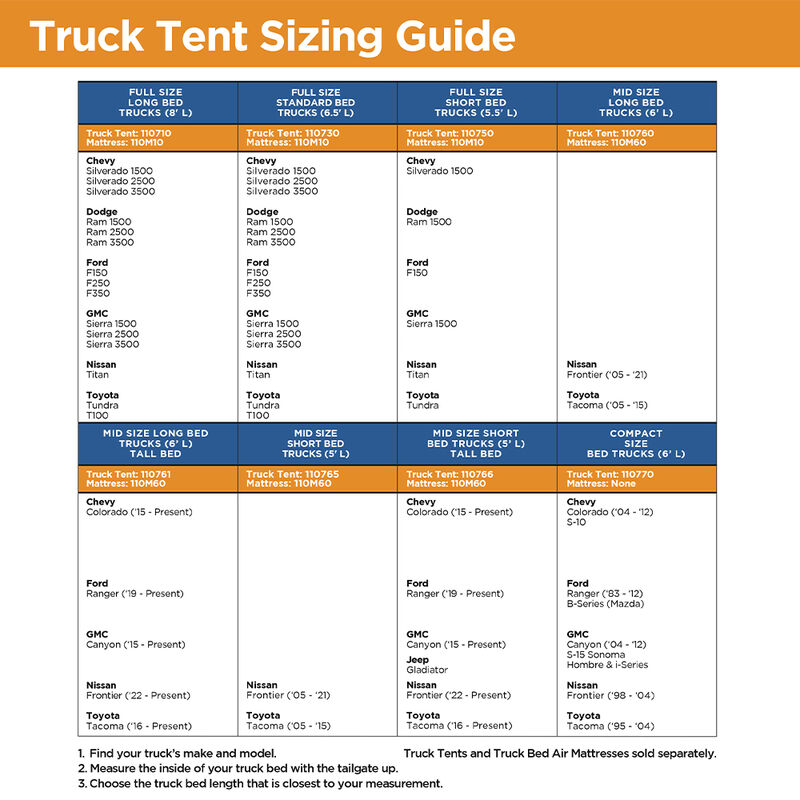 Rightline Gear 5' Mid-Size Short-Bed Truck Tent image number 9