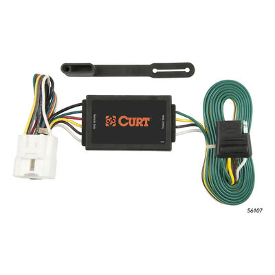 CURT 56107 Custom Wiring Harness, 4-Way Flat, Select Toyota Highlander, OEM Tow Package Required