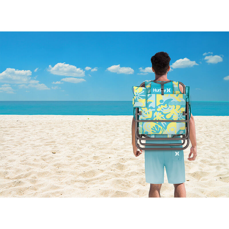 Hurley Printed Standard Backpack Beach Chair - Aqua image number 2