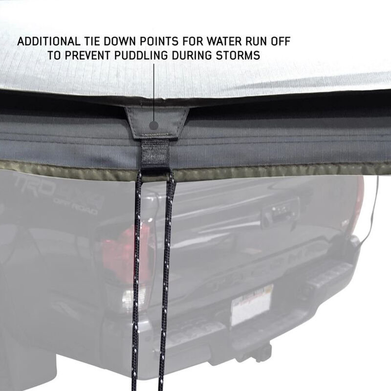 Overland Vehicle Systems Nomadic 270 LT Awning with Wall 1, 2, and Mounting Brackets, Passenger Side, Dark Gray image number 4