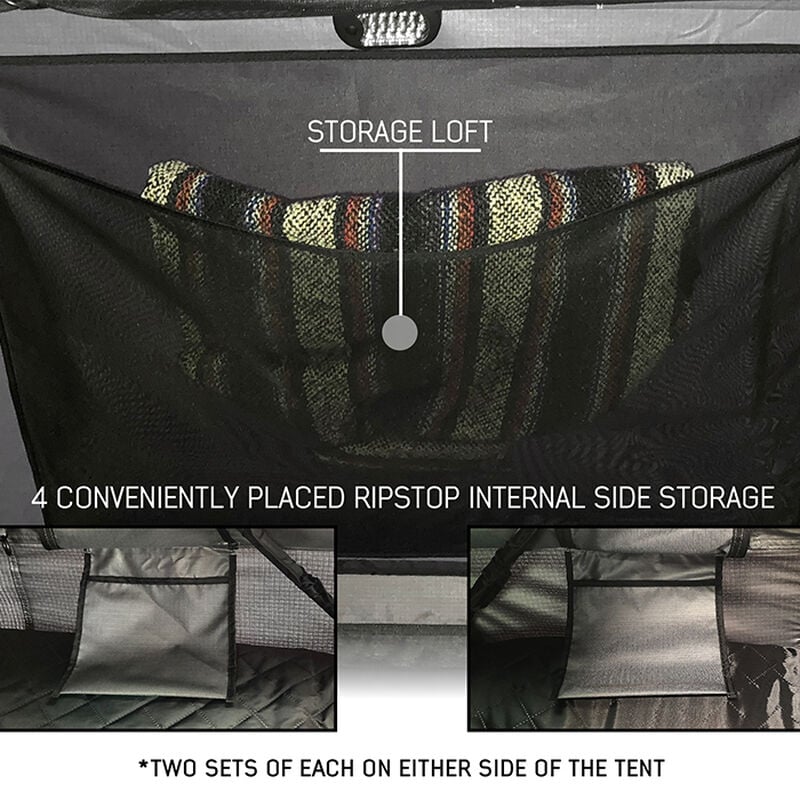 Nomadic 2 Extended Roof Top Tent, Dark Gray and Green image number 8