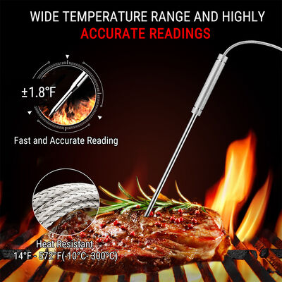 ThermoPro TP27 Wireless Meat Thermometer with 4 Color-Coated Probes