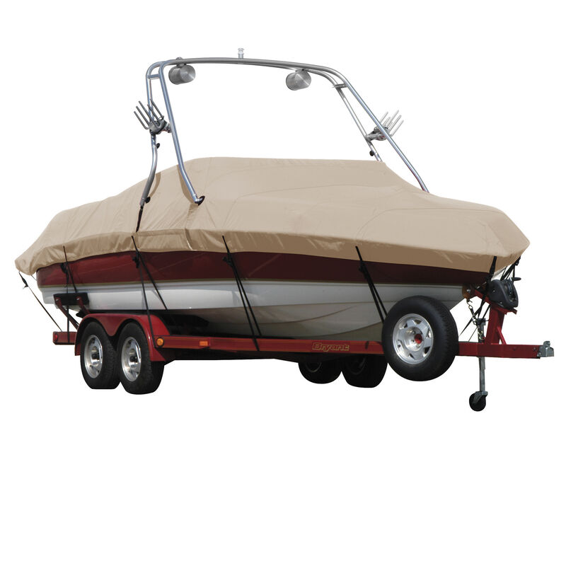 Exact Fit Covermate Sharkskin Boat Cover For SEA RAY 220 SUNDECK w/XTREME TOWER image number 6