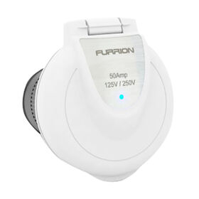 Furrion 50 Amp Round Power Inlet, 125/250V, White
