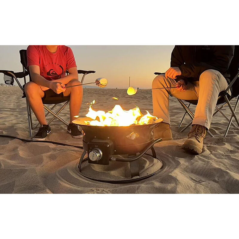 Flame King 19" Outdoor Portable Propane Gas Fire Pit Bowl image number 5