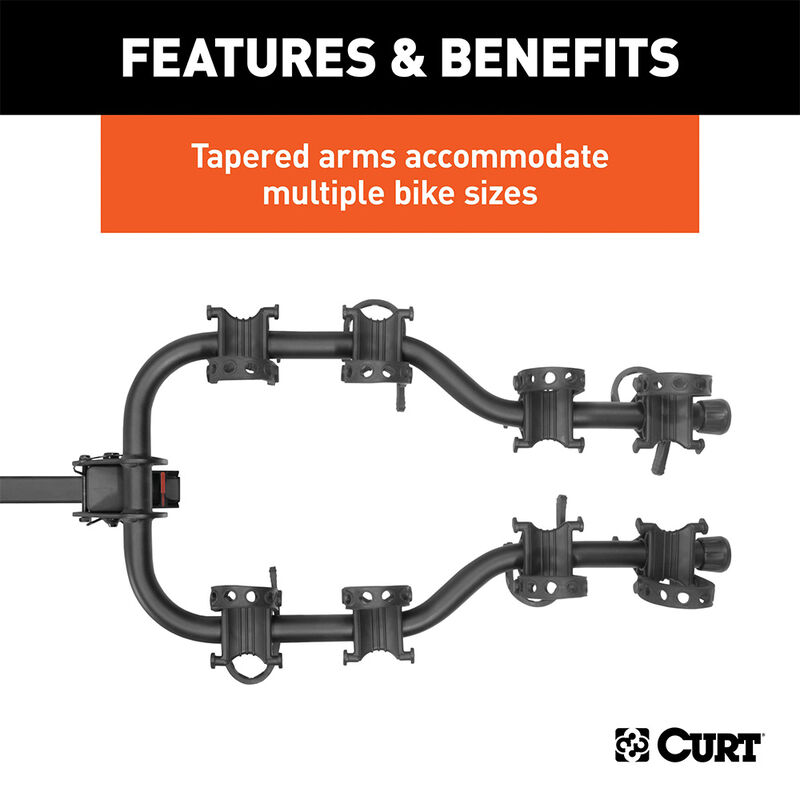 CURT Premium Hitch-Mounted 4 Bike Rack, 2in Shank (18064) image number 4