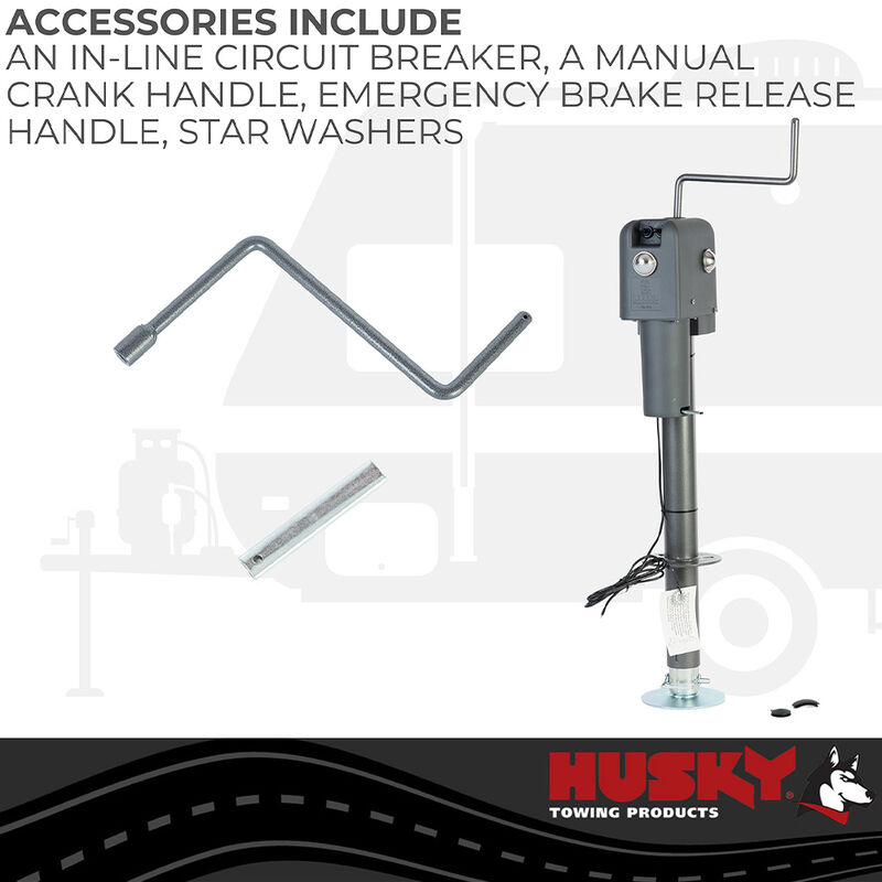 Husky Towing Brute Electric Tongue Jack, 4500 lbs. image number 5