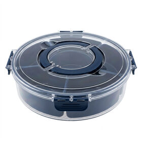 Enchante Rotating Round Snack Serving Box for Camping & RV