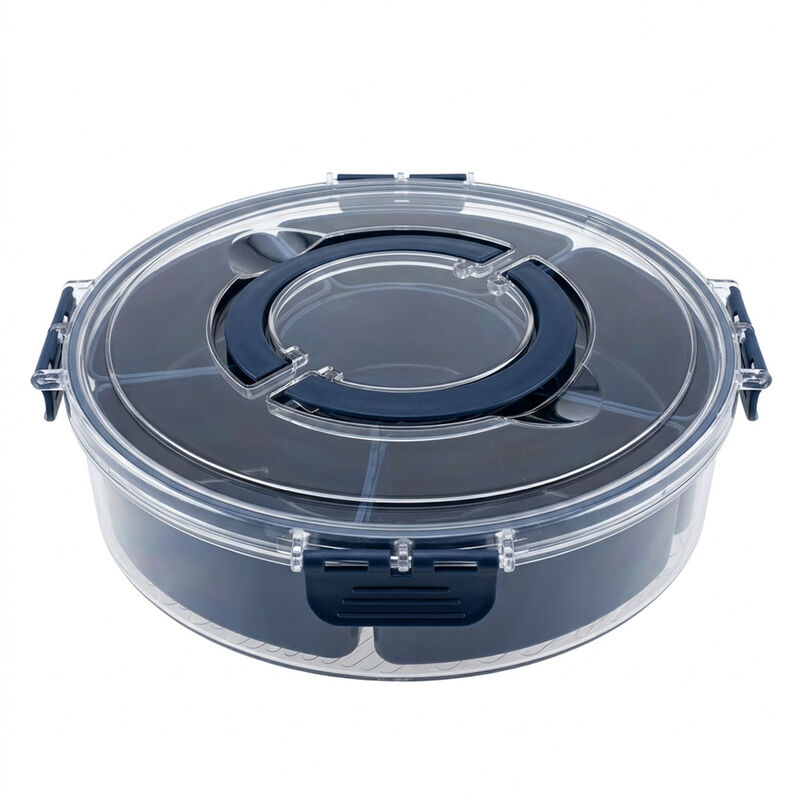Enchante Rotating Round Snack Serving Box for Camping & RV