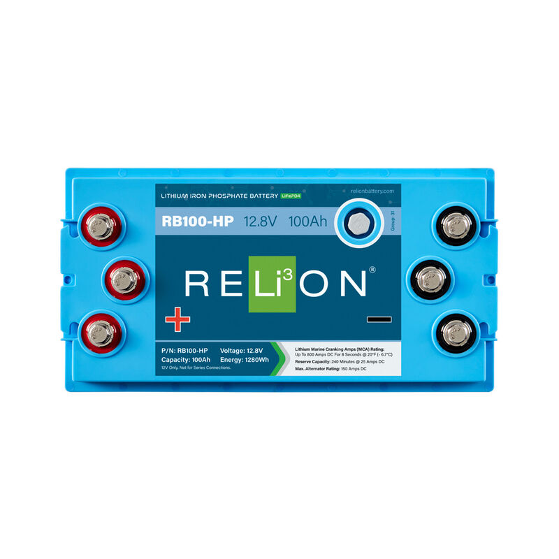 RELiON RB100-HP 12V 100Ah Deep Cycle Lithium Starting Battery, Group 31 image number 3