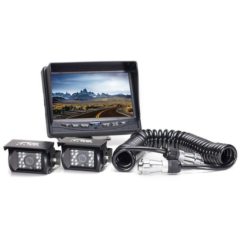 Rear View Camera System - Two Camera Setup with Quick Connect/Disconnect Kit image number 1