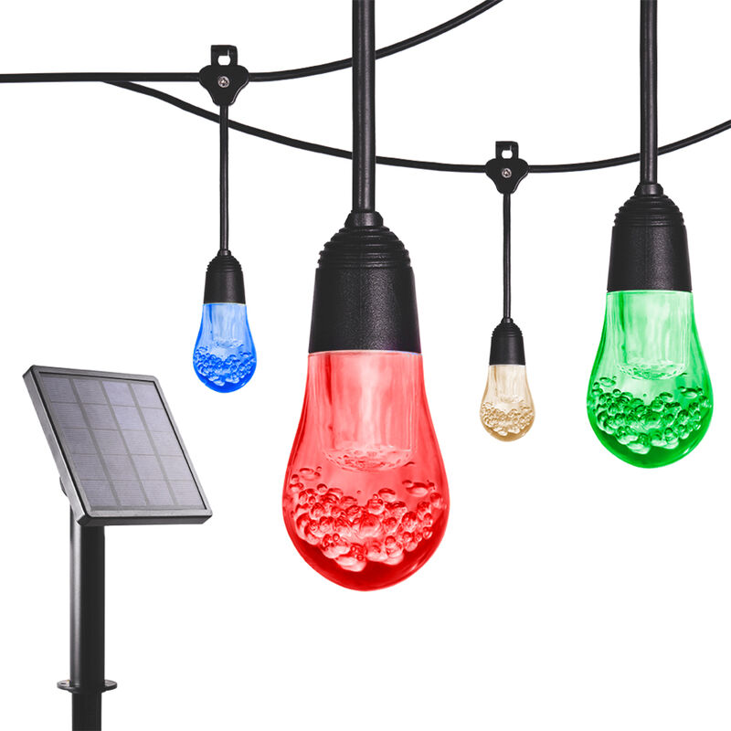 Enbrighten USB-Powered Solar Acrylic Cafe String Lights, 12' image number 4
