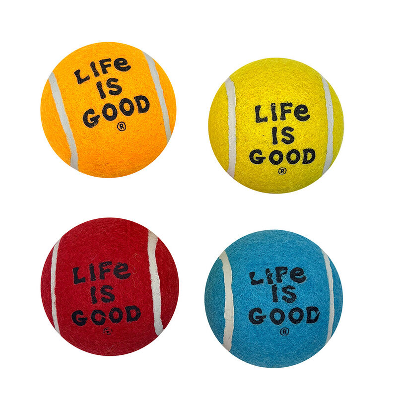 Life is Good Fetch Ball Dog Toys, 4-Pack image number 2