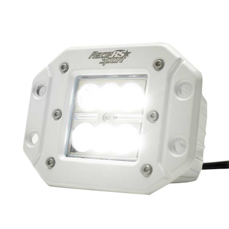 Race Sport Street Series High-Power 3&rdquo; 18W Square LED Spotlight, White image number 4