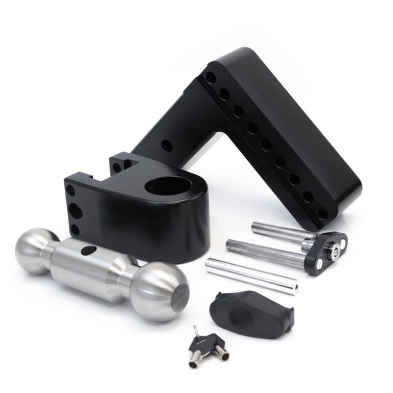 Weigh Safe 180&deg; Drop Hitch w/Keyed Alike Key Lock and Hitch Pin, Black Cerakote Finish and Chrome-Plated Steel Balls image number 5