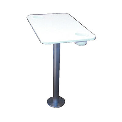 EEz-In Polymer Table With Stowable Pedestal