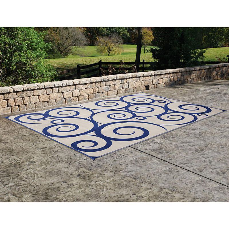 Reversible Swirl Design RV Patio Mat image number 12