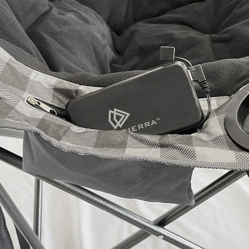 AMX Global Heated Comfort Cloud Chair&mdash;Gray Buffalo Check image number 5