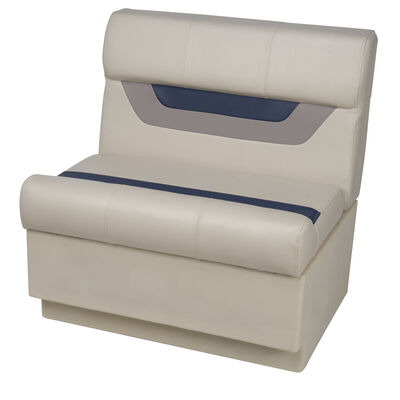 Toonmate Designer Pontoon 27" Wide Bench Seat - TOP ONLY - Platinum/Midnight/Mocha