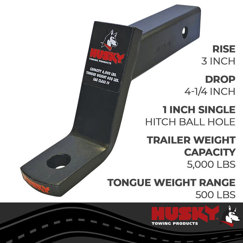 Husky Towing 2 Inch Receiver Trailer Hitch Ball Mount, 4-1/4" Drop image number 3
