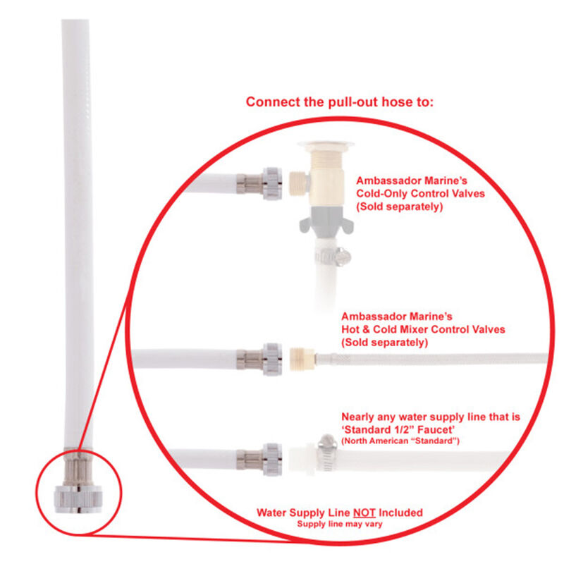Ambassador Marine Recessed Shower, Plastic Lid, Small Sprayer image number 6