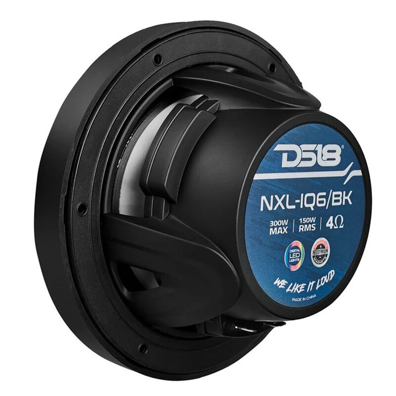 DS18 NXL-IQ6 6.5" Two-Way Coaxial Marine Speakers with LED Lights, Pair image number 5