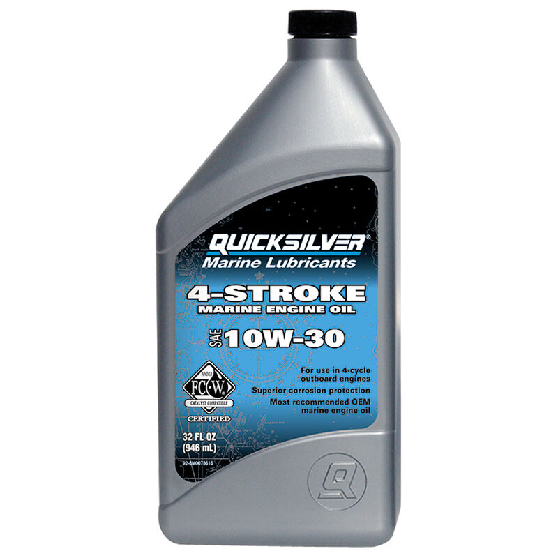 Quicksilver 4-Stroke SAE 10W-30 Outboard Oil, Liter image number 1