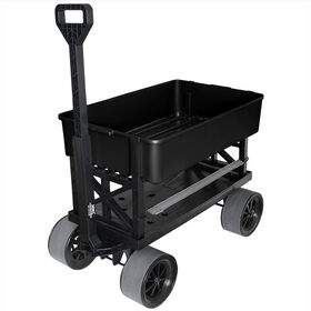 Mighty Max Cart Collapsible Utility Dolly Cart, Black Tub
