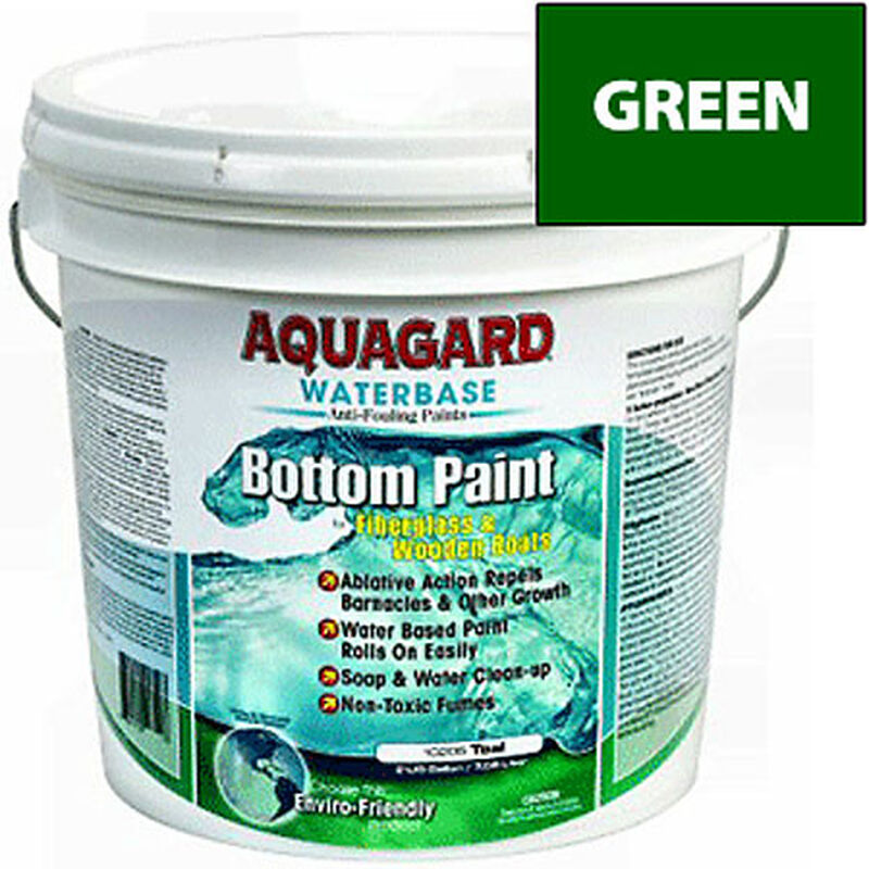 Aquaguard Waterbase Anti-Fouling Bottom Paint, 2 Gallons, Green image number 1