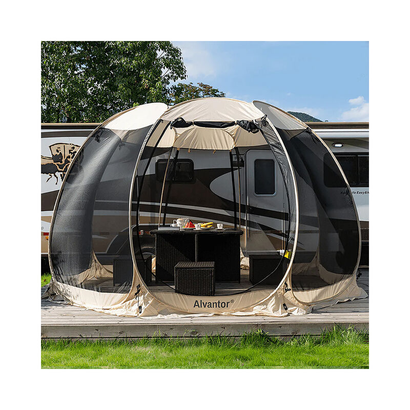 Alvantor Pop-Up Screen House Tent, 12' x 12', Beige image number 9