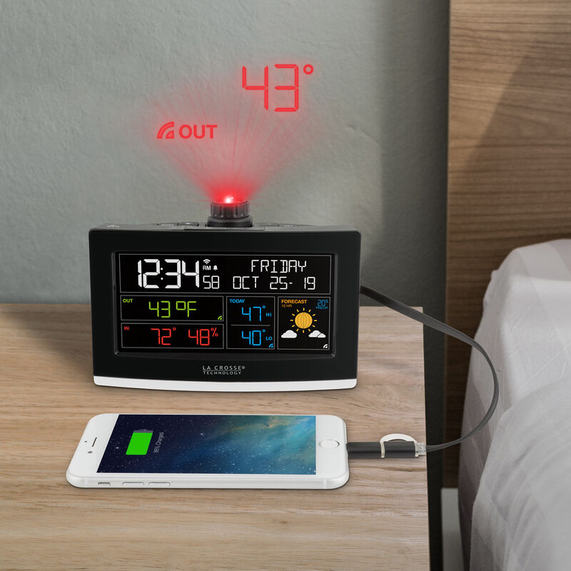 La Crosse WiFi Projection Alarm Clock With AccuWeather image number 3