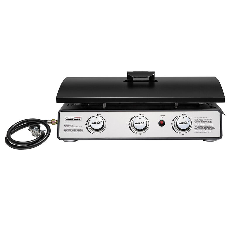 Royal Gourmet 3-Burner Portable&nbsp;Gas Griddle with Top Hard Cover image number 6