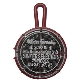 Water Gremlin Sinkers With Selectors, Round Split Shot