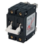 Blue Sea AC Circuit Breaker C-Series Toggle Switch, Double Pole, 50A