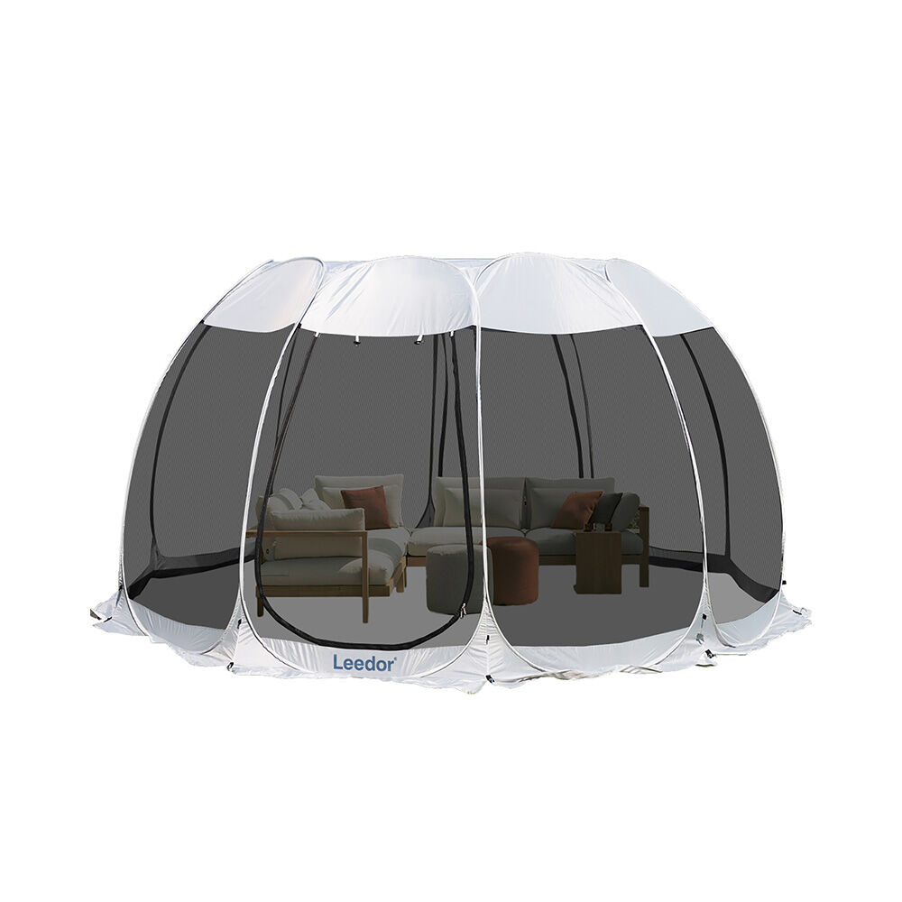 Leedor Pop-Up Screen House Tent, 15' x 15', Gray