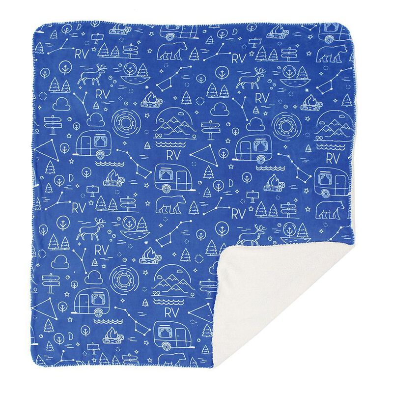 Camp Life Throws, 50&rdquo; x 60&rdquo;, Blue image number 5