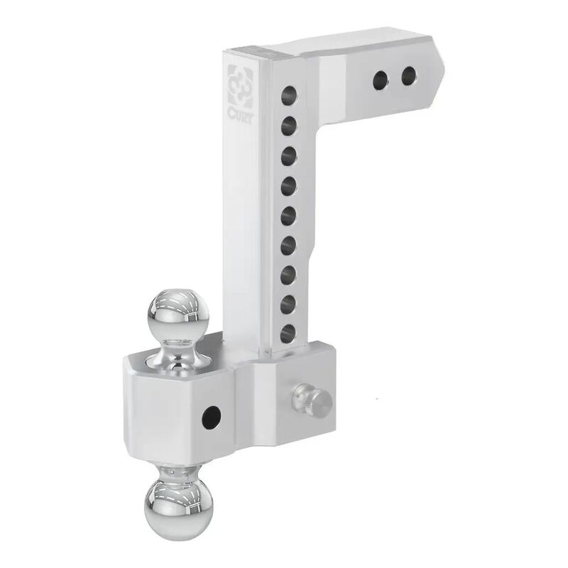 CURT AlumaLite Aluminum Hitch w/Dual Ball, 10 in Drop, 2-1/2 in Shank #45387 image number 4