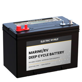 Electric World Marine / RV 12V Deep Cycle Battery, Group 27DC