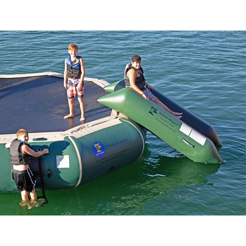 Island Hopper 13' Bounce 'N Splash Water Bouncer, Natural Green image number 8