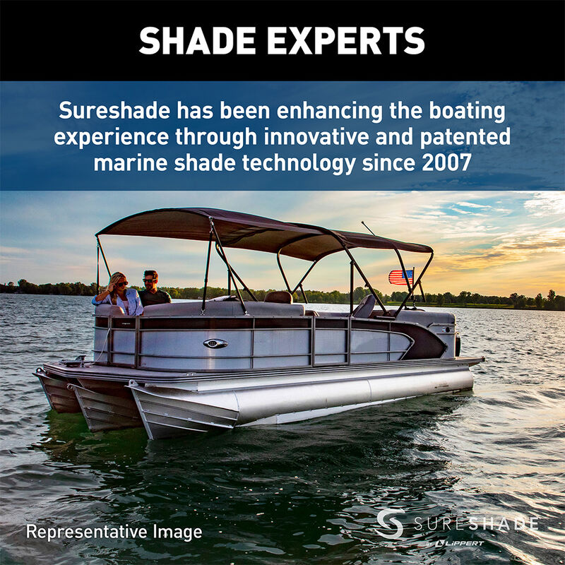 SureShade Pontoon Power Bimini Top, Black Frame image number 7