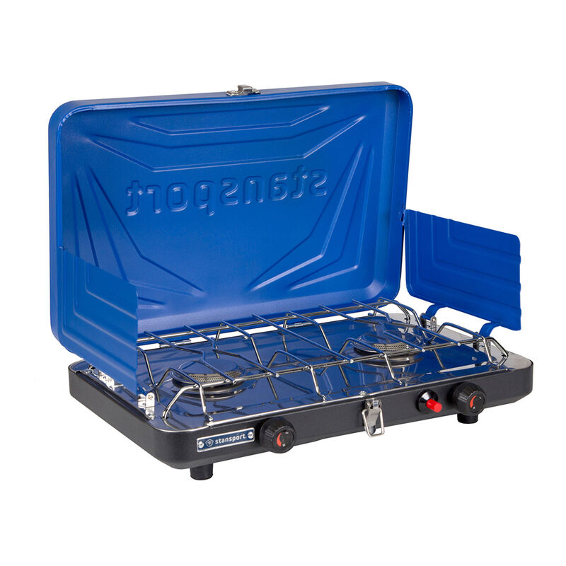 Stansport 2-Burner Propane Stove with Drip Pan and Piezo Igniter image number 4