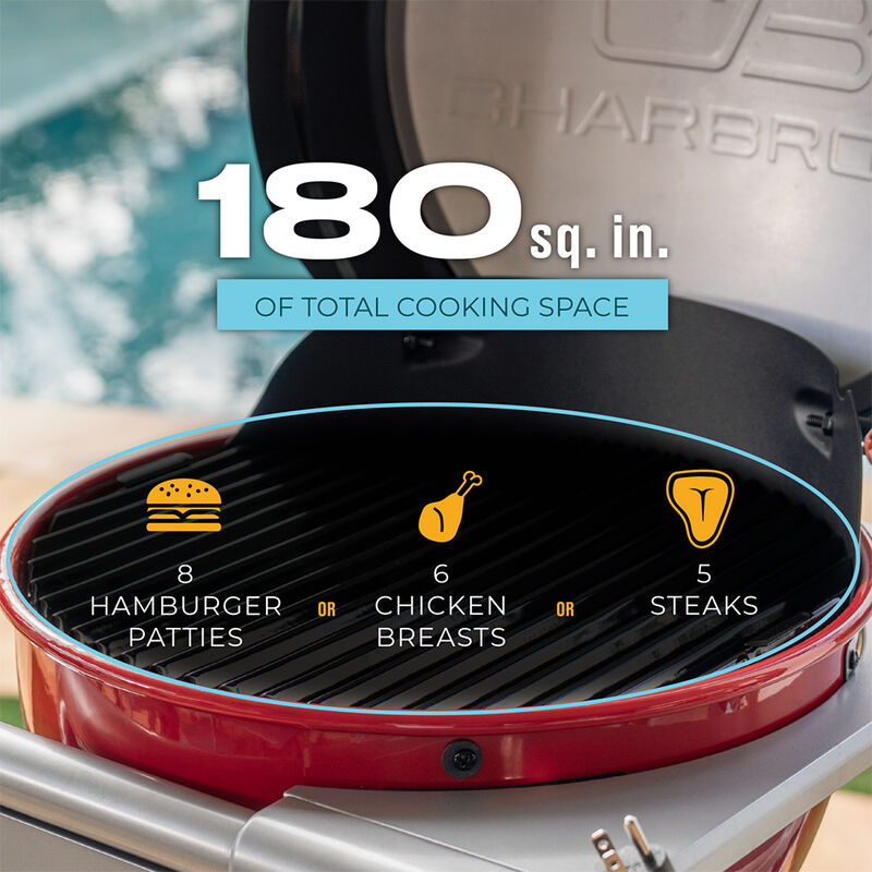 Charbroil Bistro Pro Tabletop Electric Grill, Red image number 5
